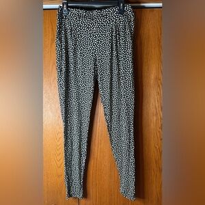 Lascana Women’s Casual Tapered Leg Pants Black And Tan Size 6 100% Viscose